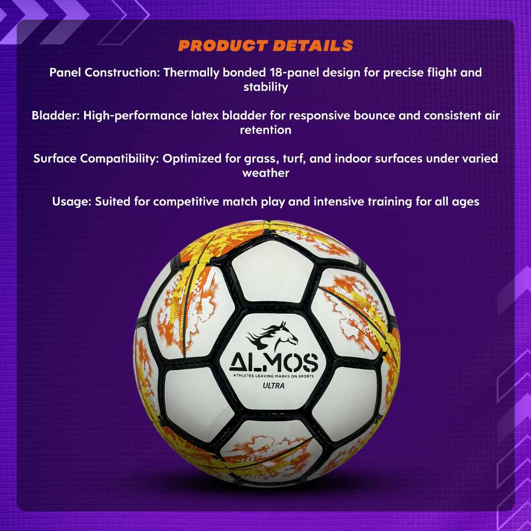 Almos Ultra Match Soccer Ball - 32 Panel - Size 5