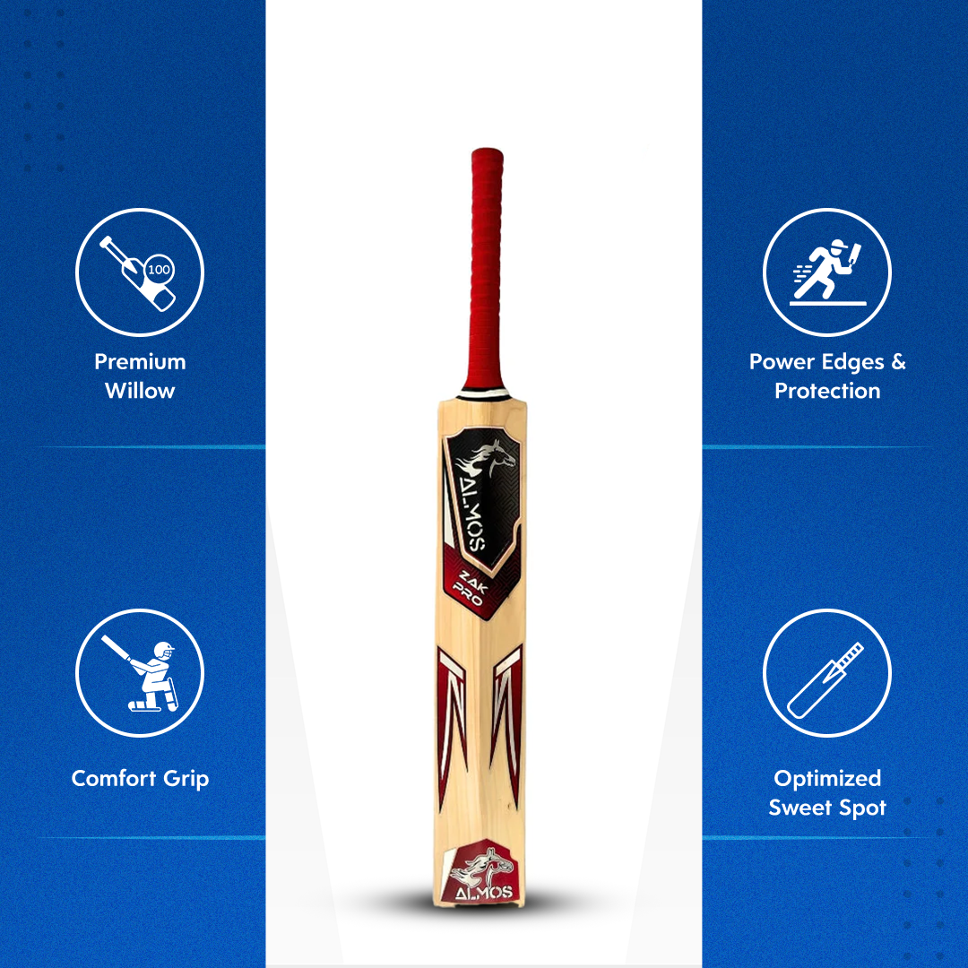 Almos Sports Junior Edition Cricket Bat – Harrow Bat - Ideal for Training, Practice, Backyard Cricket