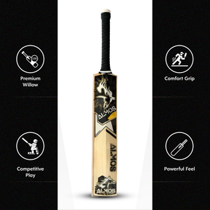 Almos Sports Wooden English Willow Academy Edition Cricket Bat - Ideal for Practice & Training