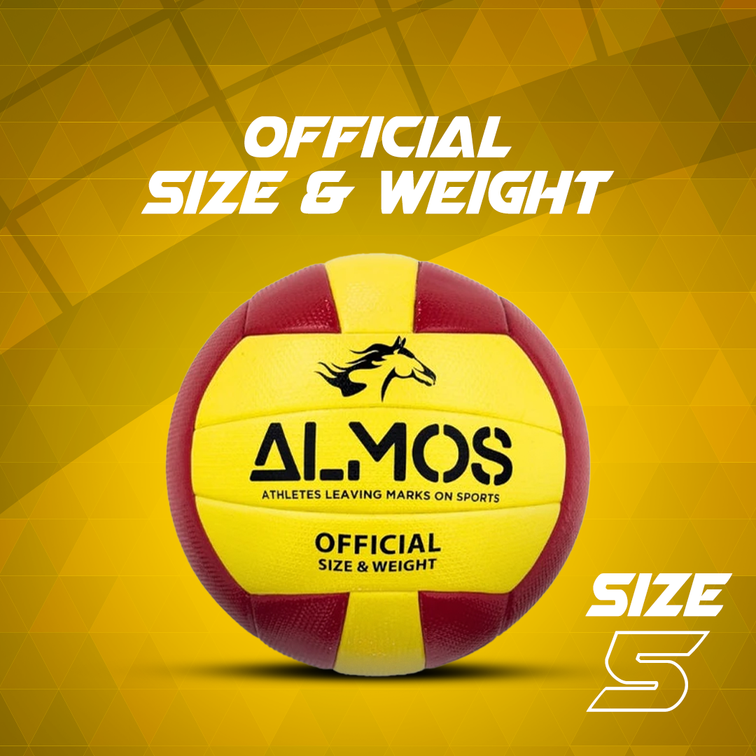 Almos Match Volleyball Yellow & Red