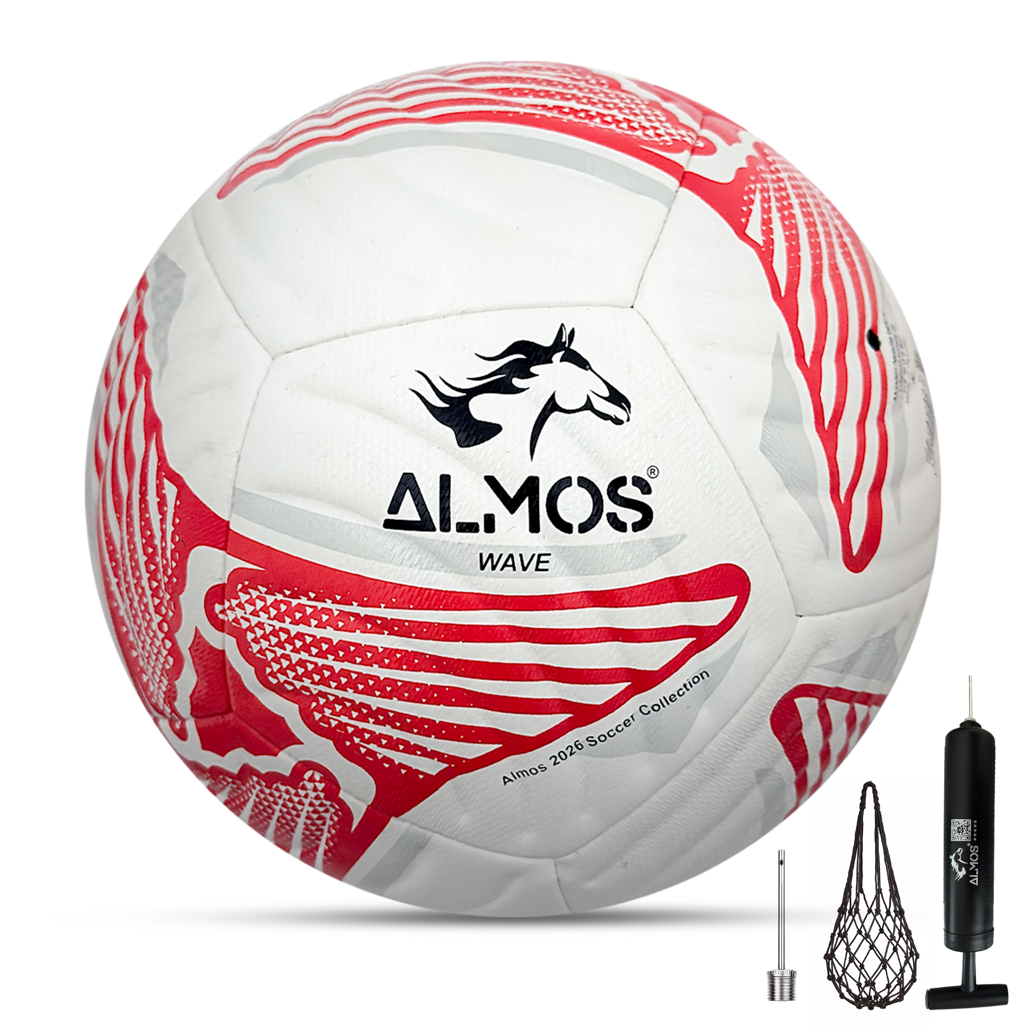 Almos Match Soccer Ball – Size 5 12-Panel Football, Canada, Spain & Mexico Inspired Design