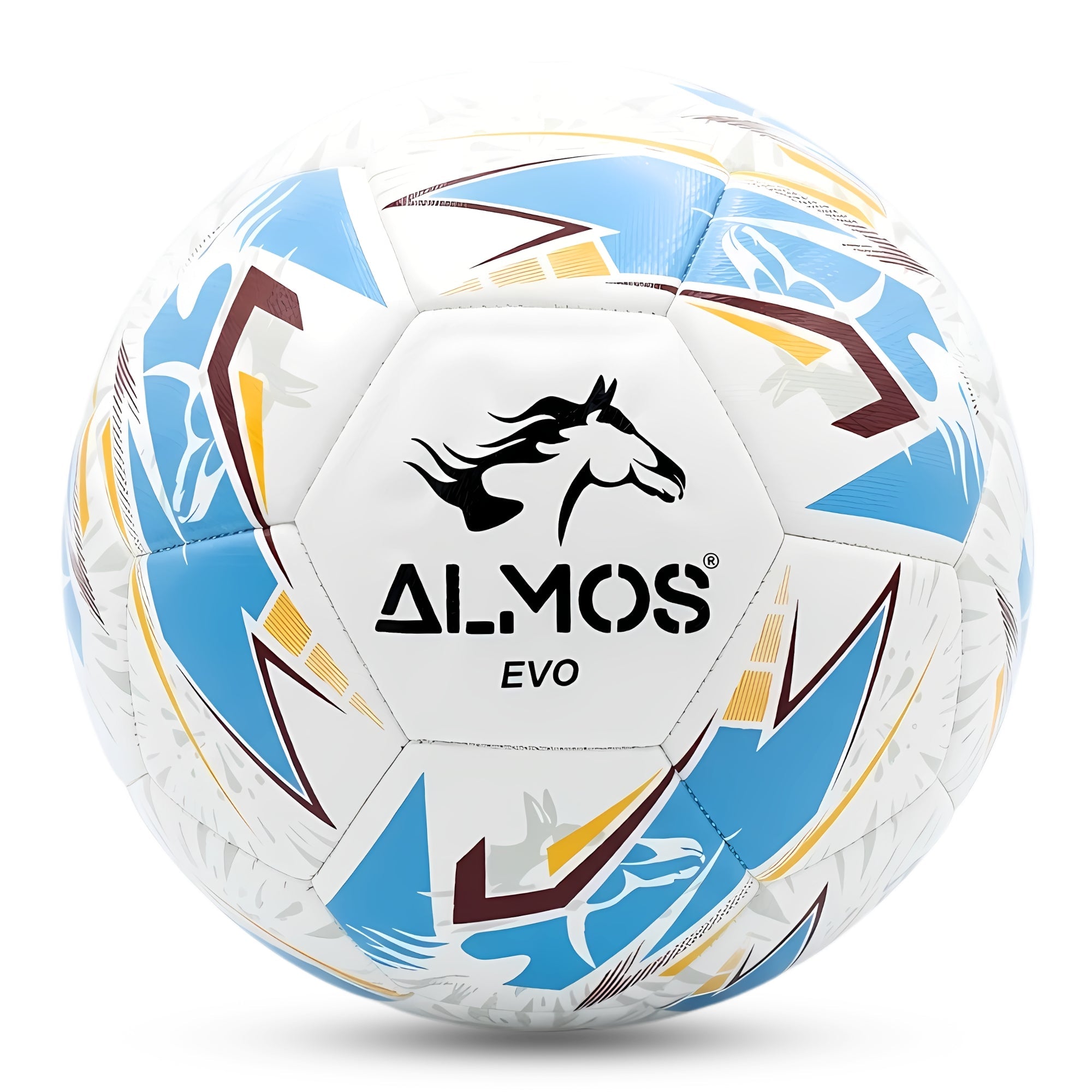 Almos Match Soccer Ball Size 5 – USA & Argentina Inspired Design, Thermo Bonded Seamless Football