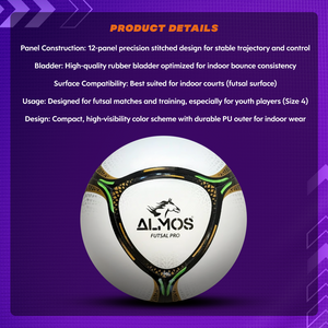 Futsal Pro Soccer Ball – Size 4 | Precision Control, Soft Touch & Ultimate Durability