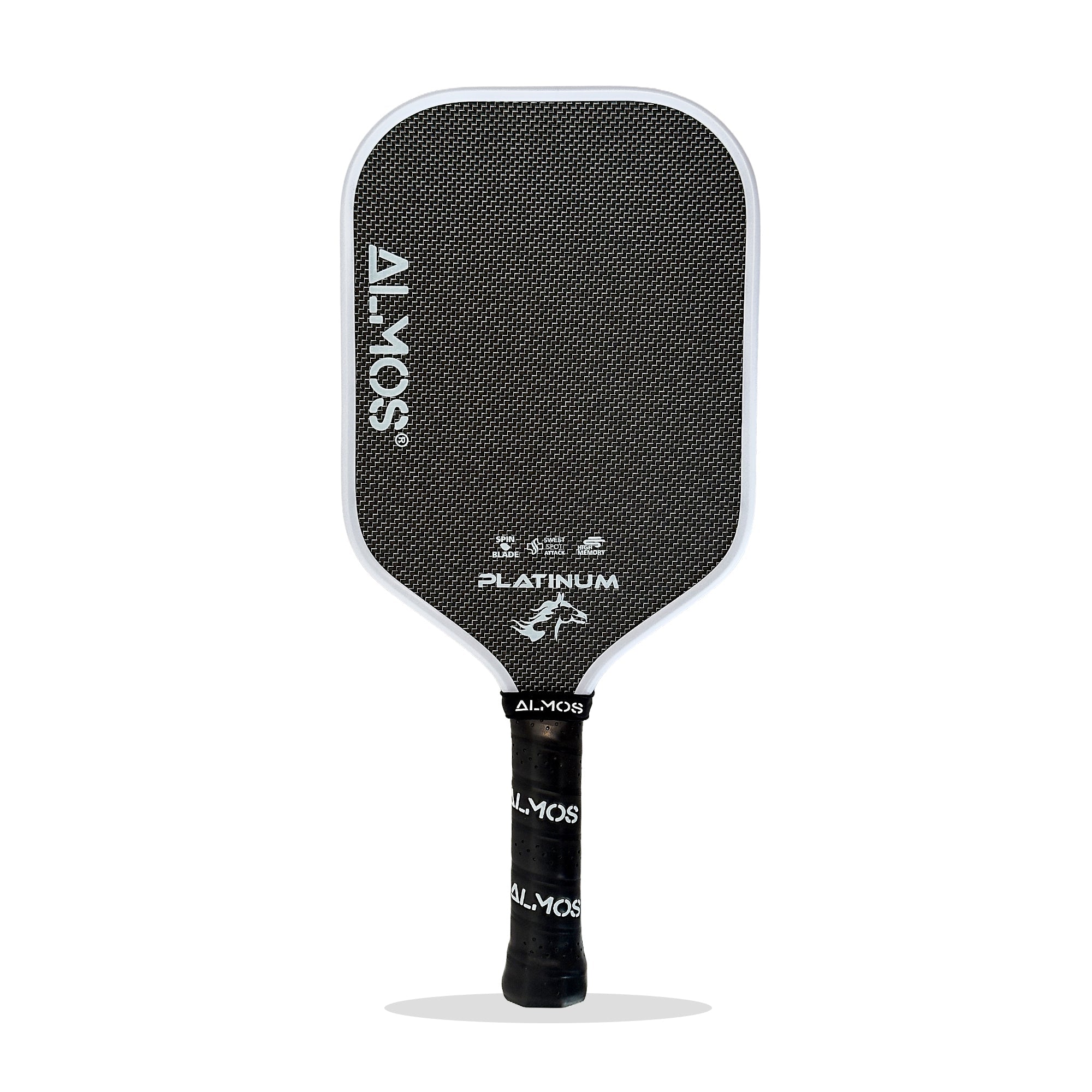 Almos Sports Platinum Pickleball Paddle – Titanium Weave Surface, Polypropylene Honeycomb Core, 16mm Control Paddle for Power, Spin & Stability