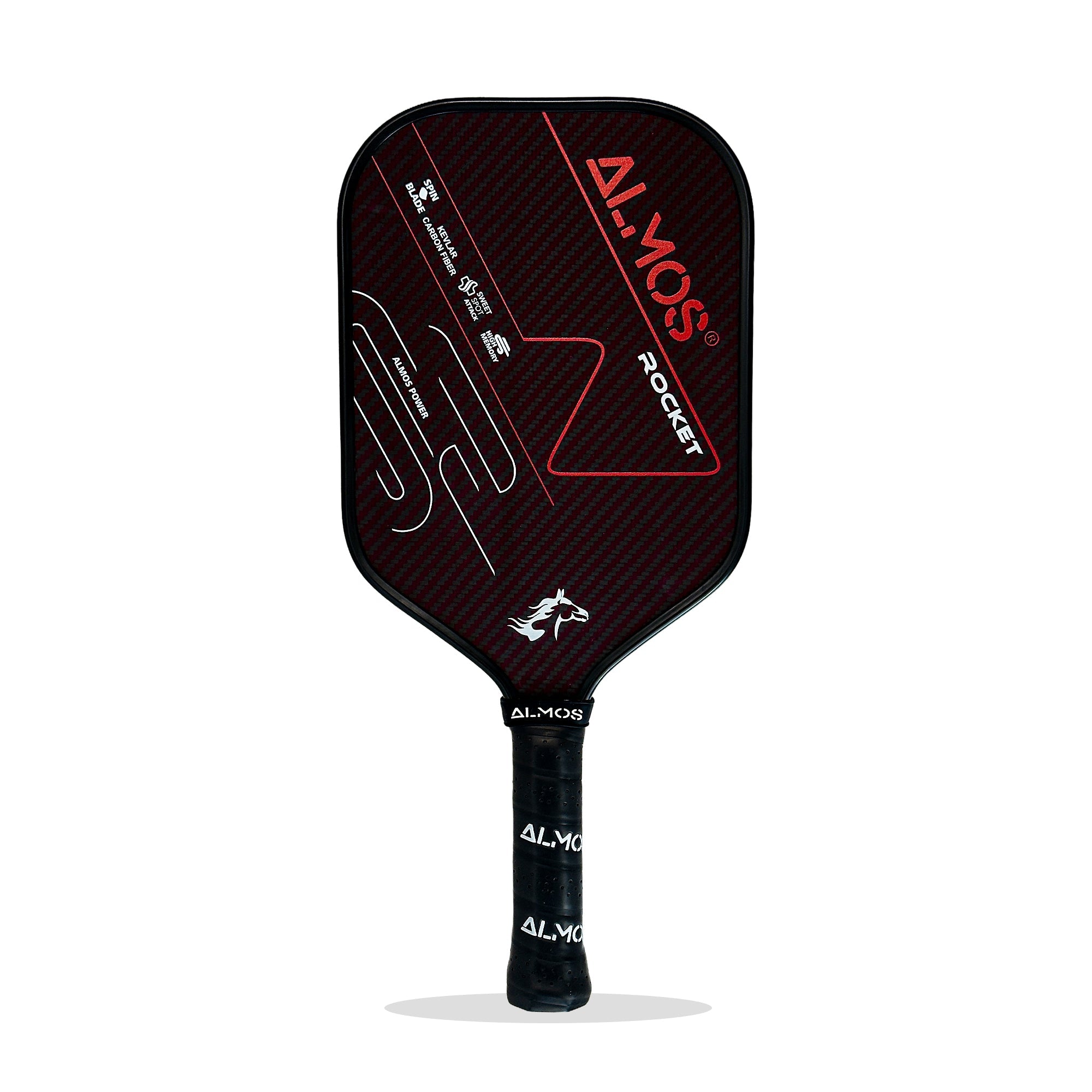 Almos Sports Rocket Pickleball Paddle – Kevlar Carbon Fiber, Polypropylene Core, 14mm Control Paddle for Power, Spin & Precision