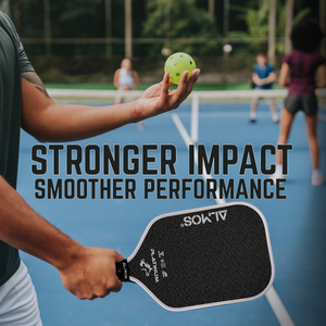 Almos Sports Platinum Pickleball Paddle – Titanium Weave, Polypropylene Core, 16mm Control Paddle for Power, Spin & Stability