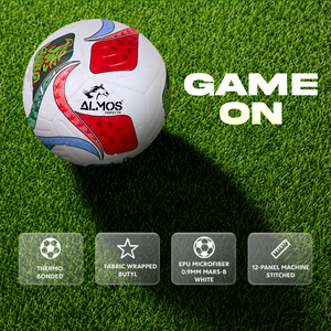 Almos Trifecta Match Soccer Ball – Size 4 & 5, 12-Panel, Professional Match Football