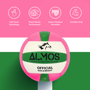 Almos Training Volleyball Pink Green 