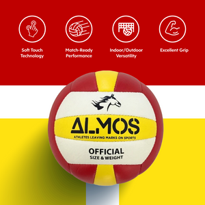 Almos Training Volleyball Red Yellow 