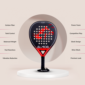 Almos SHAH X 3k Carbon Fibre Padel Racket 