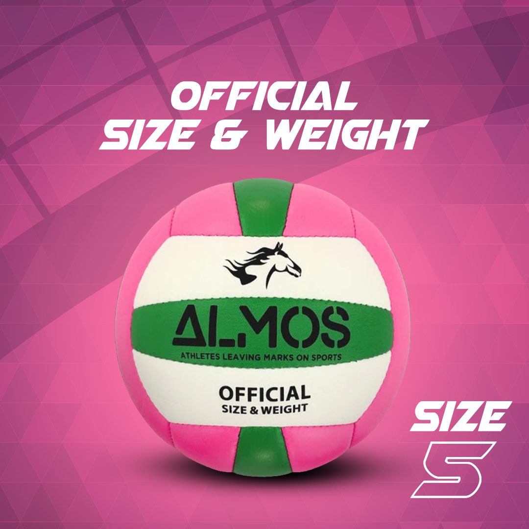 Almos Training Volleyball Pink Green 