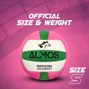 Almos Training Volleyball Pink Green 
