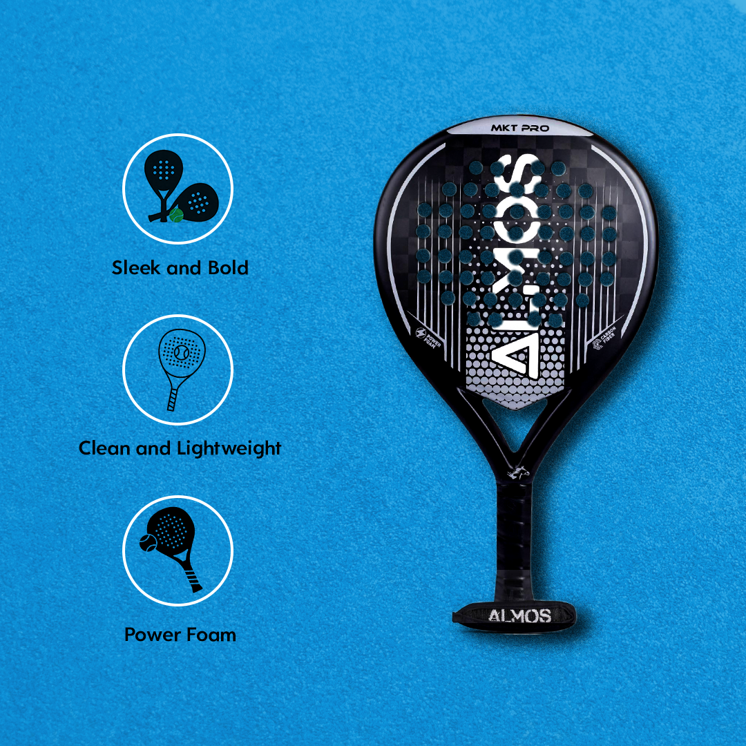 Almos MKT Pro 18k Carbon Fibre Padel Racket 