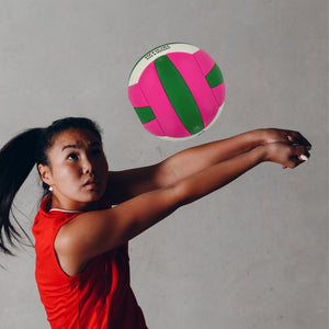 Almos Training Volleyball Pink Green 