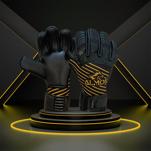 Almos Soccer Max Super Soft Reflex Goalkeeper Gloves – Black & Gold 