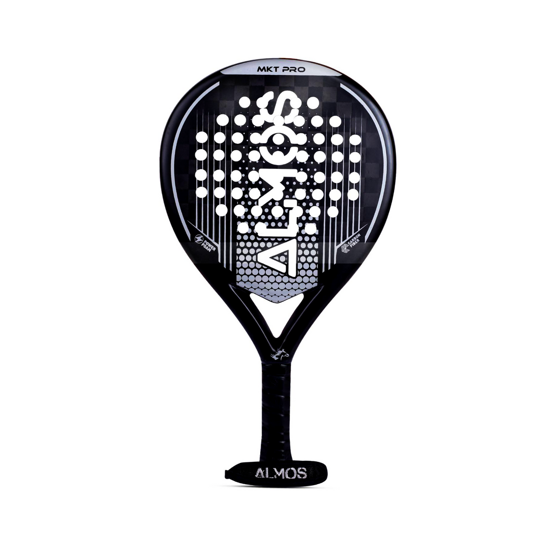 Almos 18K Carbon Padel Racket – EVA Foam Paddle with Carry Bag 