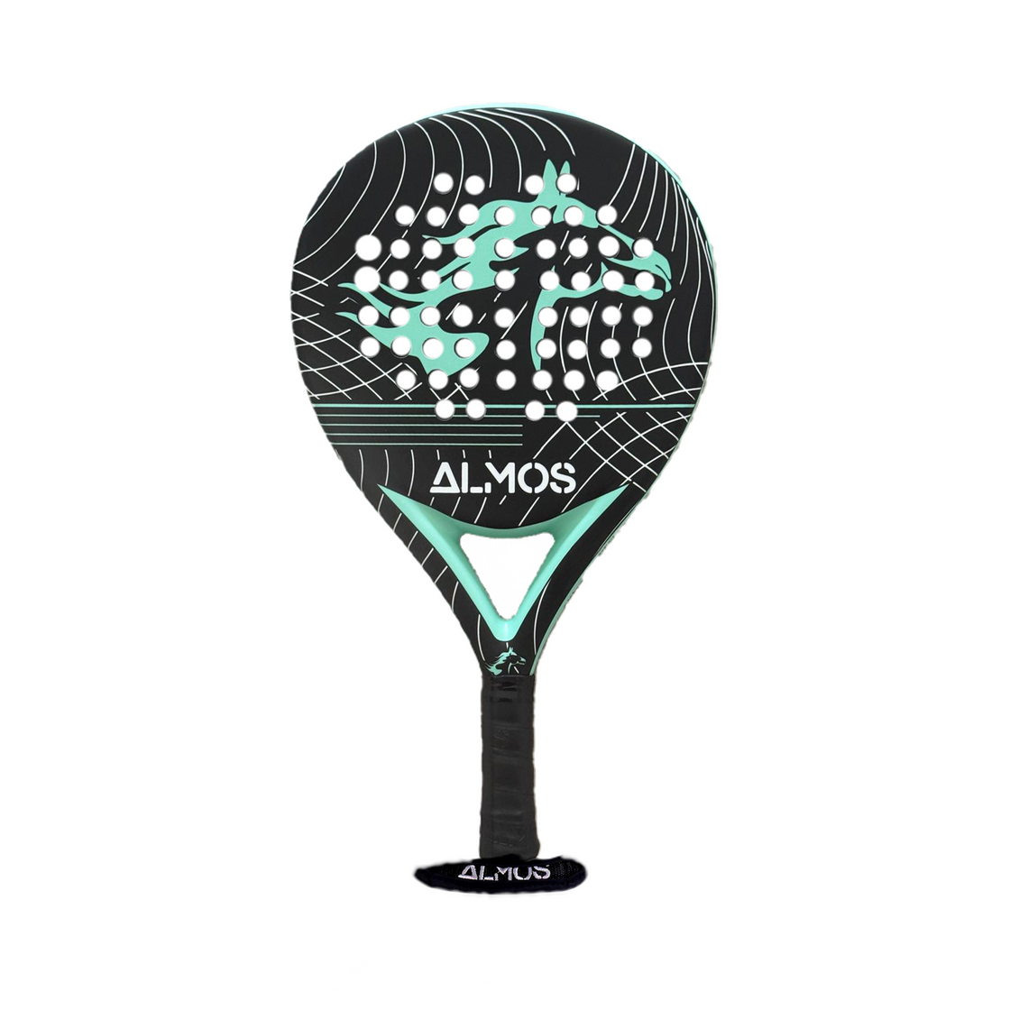 Almos Fibre Glass Padel Racket – Lightweight EVA Foam Paddle with Carry Bag 