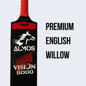 Almos Vision-8000 Tape Ball Cricket Bat Black 