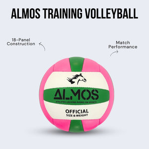 Almos Training Volleyball Pink Green 