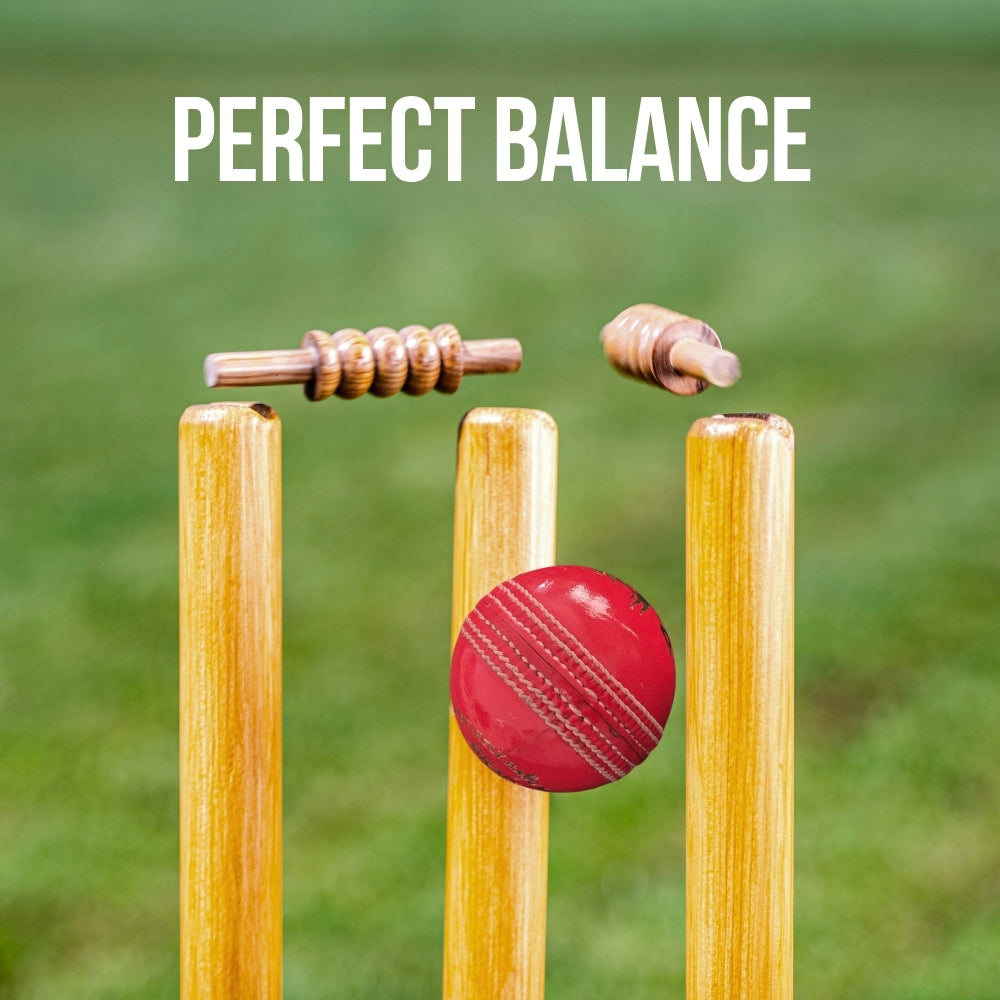 Almos Sports Cricket Hard Ball Red - Pack of 6 Premium Leather Ball 