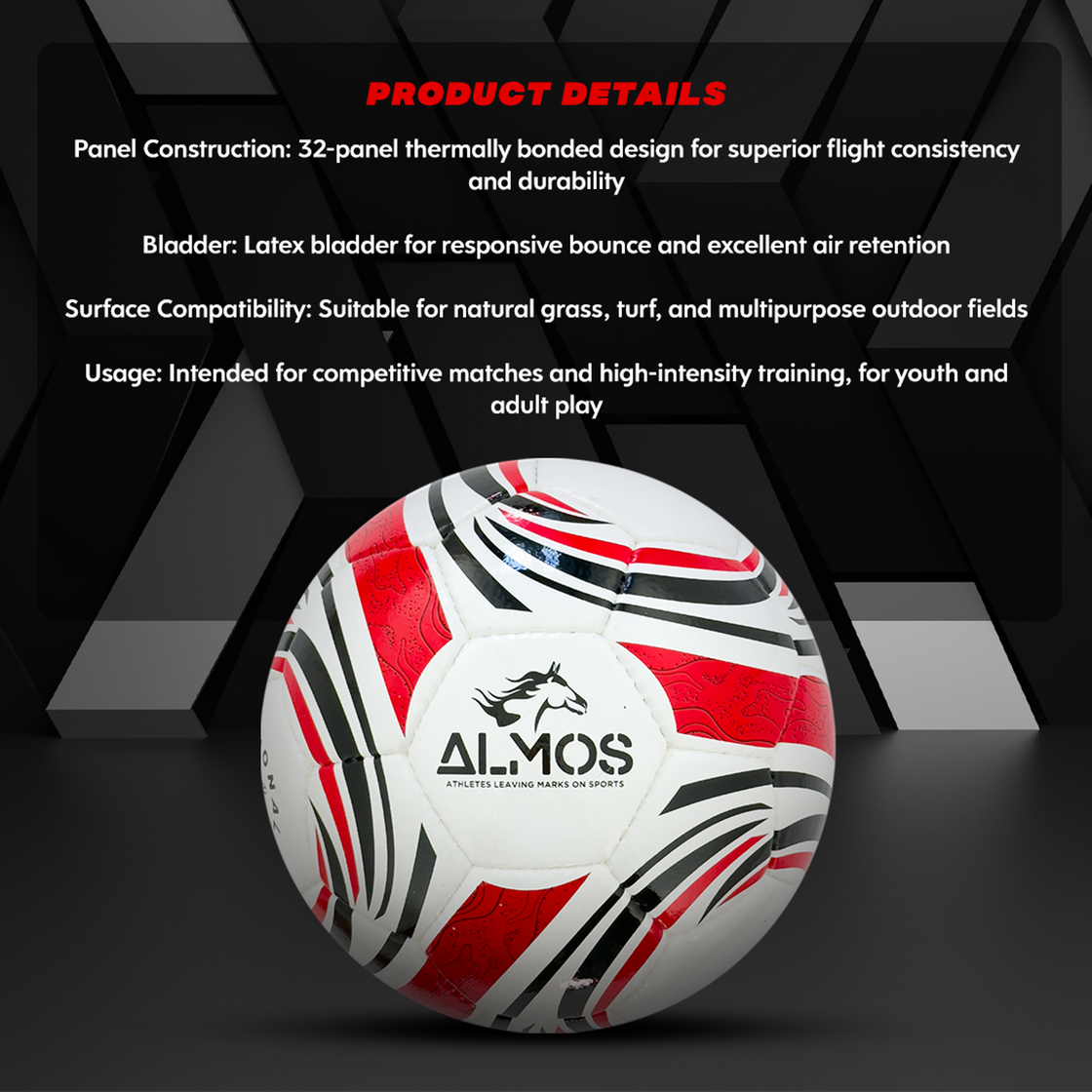 Almos Professional Match Football - Size 5 