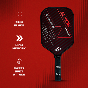 Almos Sports Rocket Pickleball Paddle – Kevlar Carbon Fiber, Polypropylene Core, 14mm Control Paddle for Power, Spin & Precision 