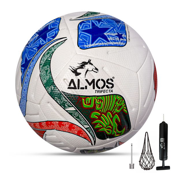 Almos Trifecta Match Soccer Ball – Size 4 & 5, 12-Panel, Professional Match Football 