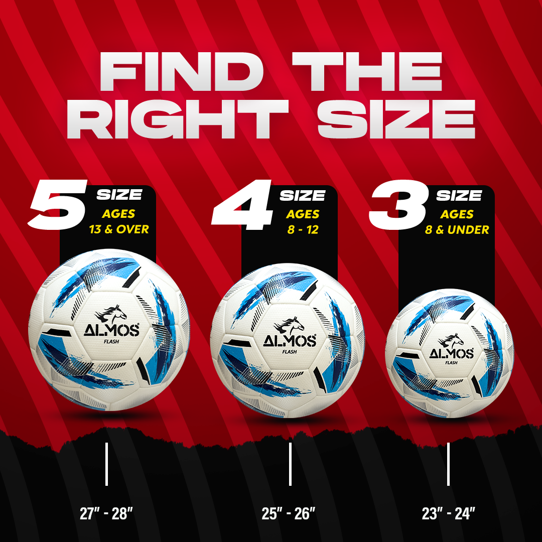Almos Flash Match Soccer Ball - Size 4 & 5 