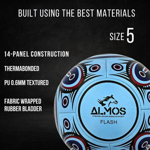 Almos Flash Soccer Ball Blue 