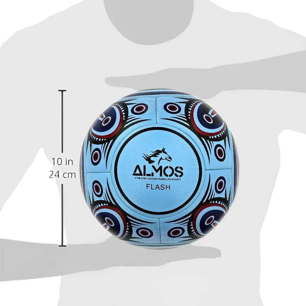 Almos Flash Soccer Ball Blue 
