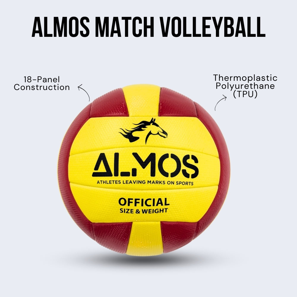 Almos Match Volleyball Yellow & Red 