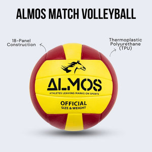 Almos Match Volleyball Yellow & Red 