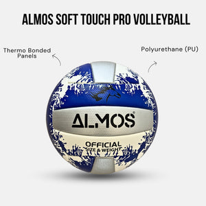 Almos Soft Touch Pro Volleyball – Official Size 5 – Indoor & Outdoor Use 