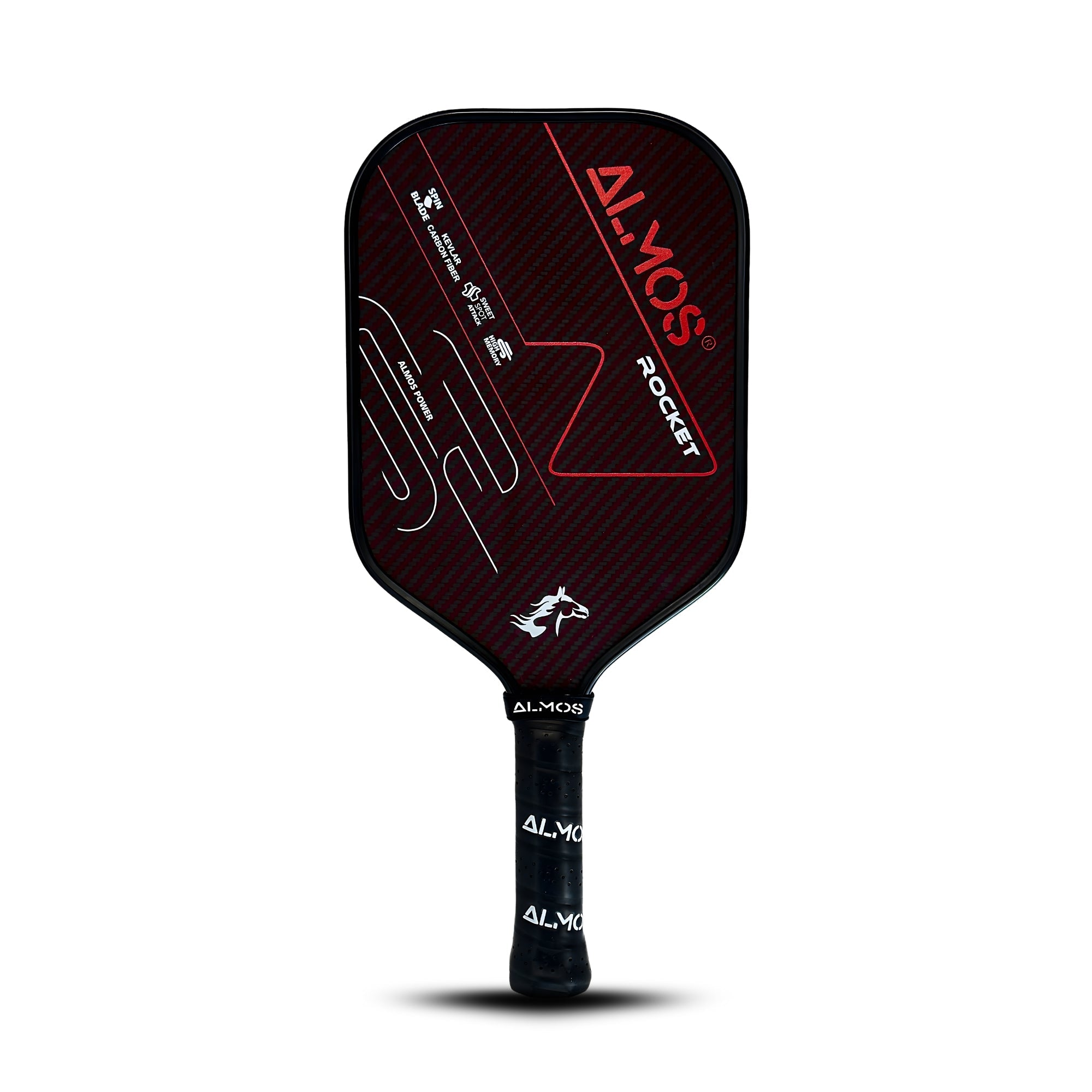 Almos Sports Rocket Pickleball Paddle – Kevlar Carbon Fiber, Polypropylene Core, 14mm Control Paddle for Power, Spin & Precision 