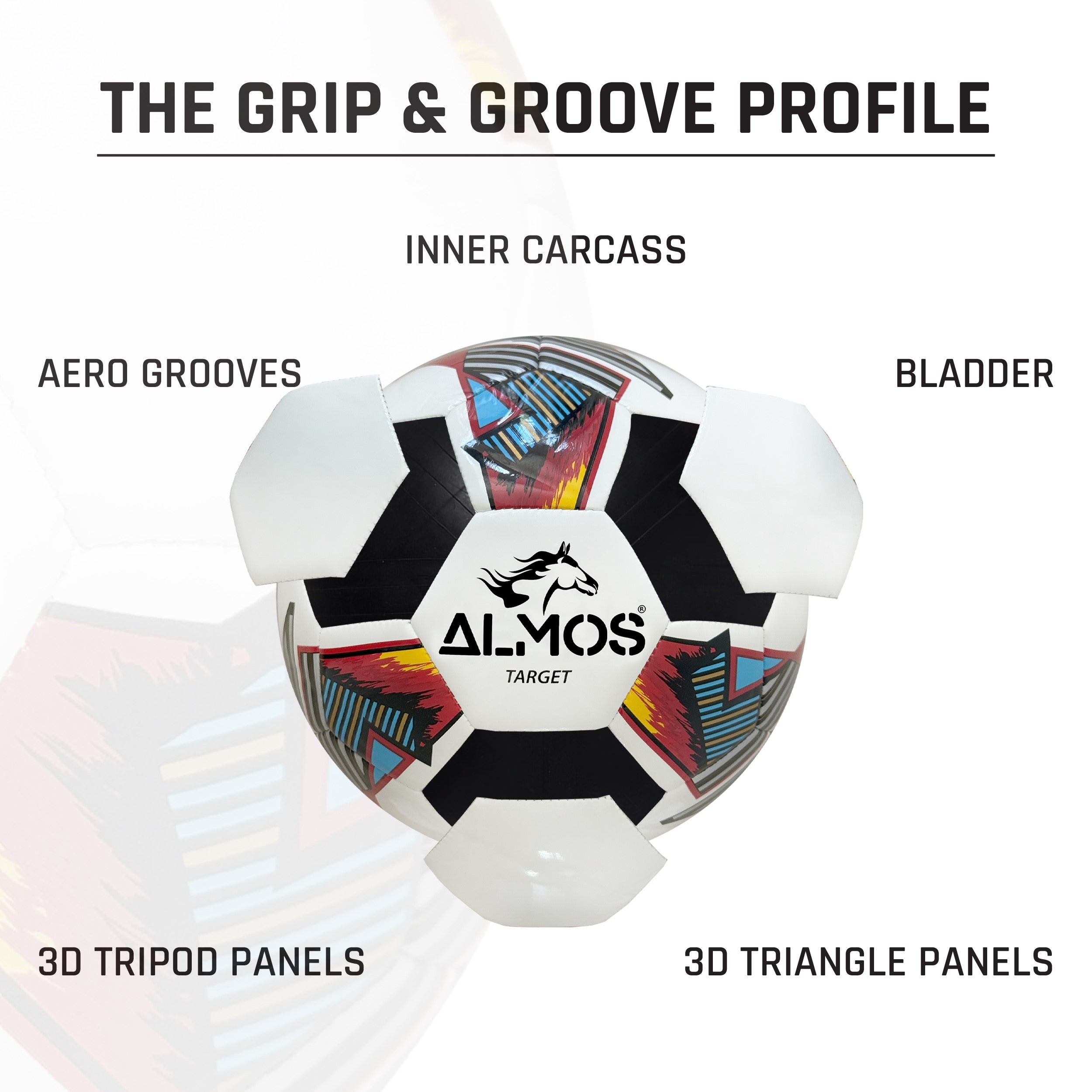 Almos Target Soccer Ball – Club & Match Ready | Size 4 & 5 