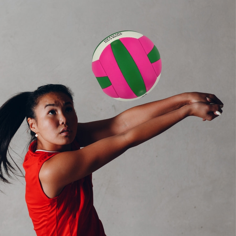 Almos Training Volleyball Pink Green 