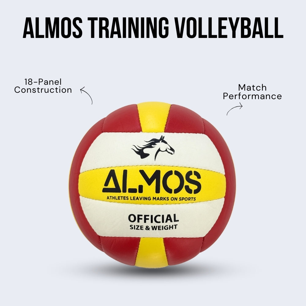 Almos Training Volleyball Red Yellow 