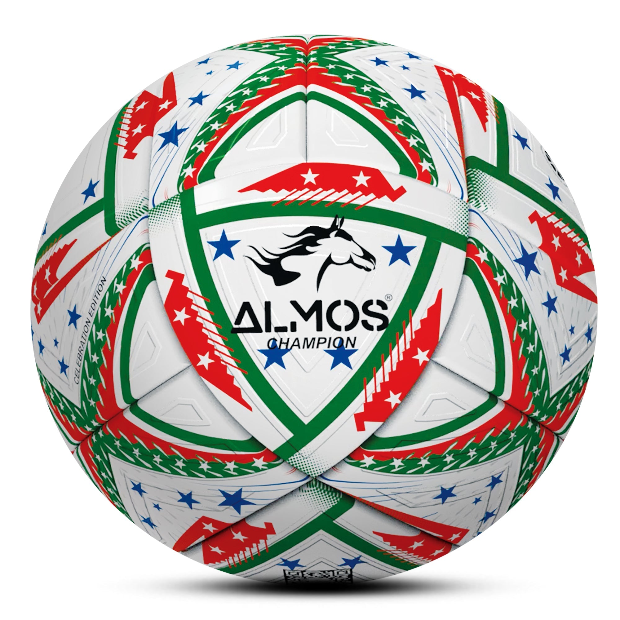 Almos Champion Celebration Edition Match Soccer Ball – Size 5, Thermo Bonded, 16-Panel, Premium EPU Microfiber Professional Football 
