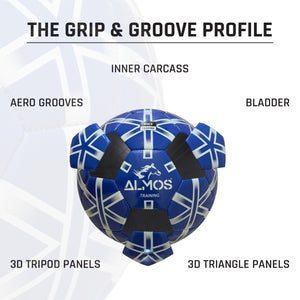 Almos Training PVC Soccer Ball – Club Match & Training Ball | Size 4 & 5 | Blue, Red & Pink 