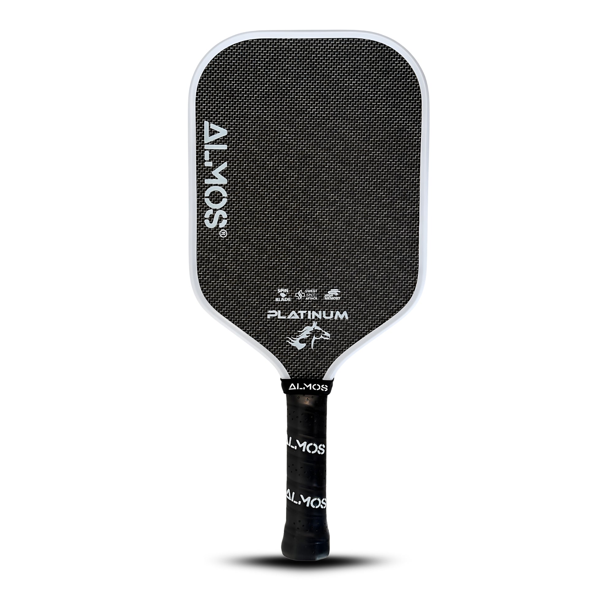 Almos Sports Platinum Pickleball Paddle – Titanium Weave, Polypropylene Core, 16mm Control Paddle for Power, Spin & Stability 