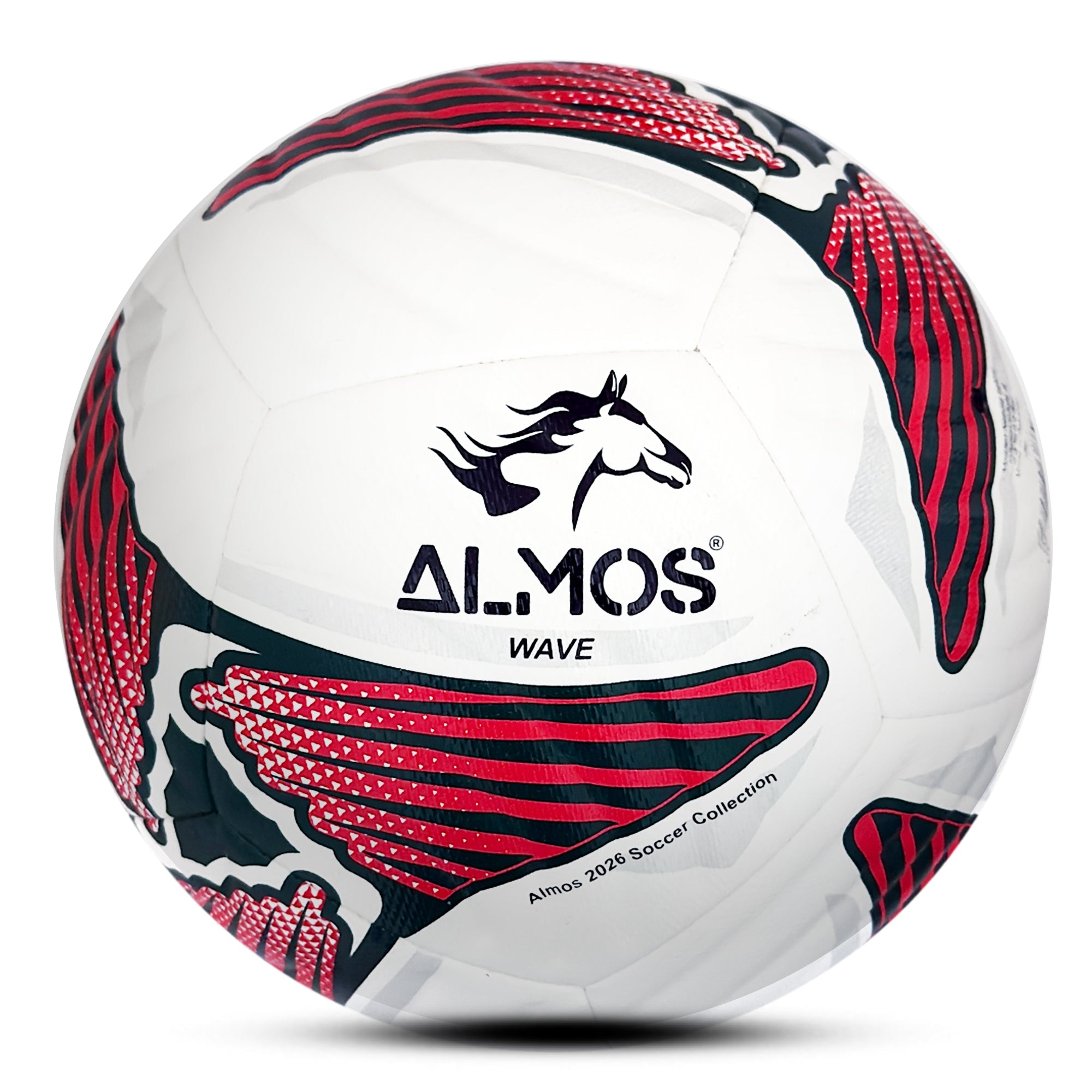 Almos Match Soccer Ball – Size 5 12-Panel Football, Canada, Spain & Mexico Inspired Design 