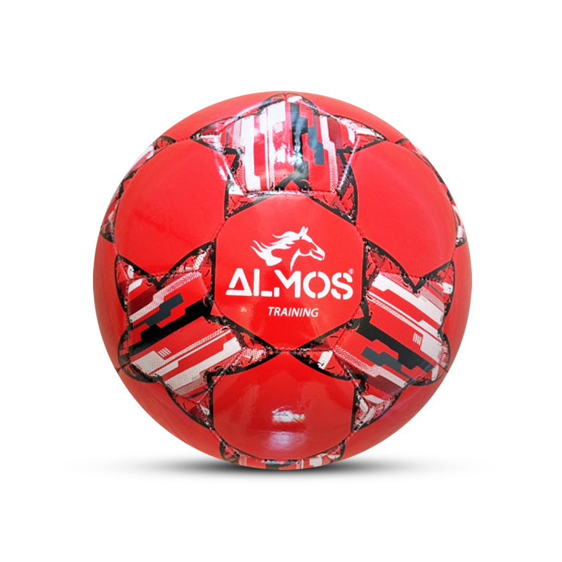 Almos Training PVC Soccer Ball – Size 4 & 5 | Blue, Red & Pink 
