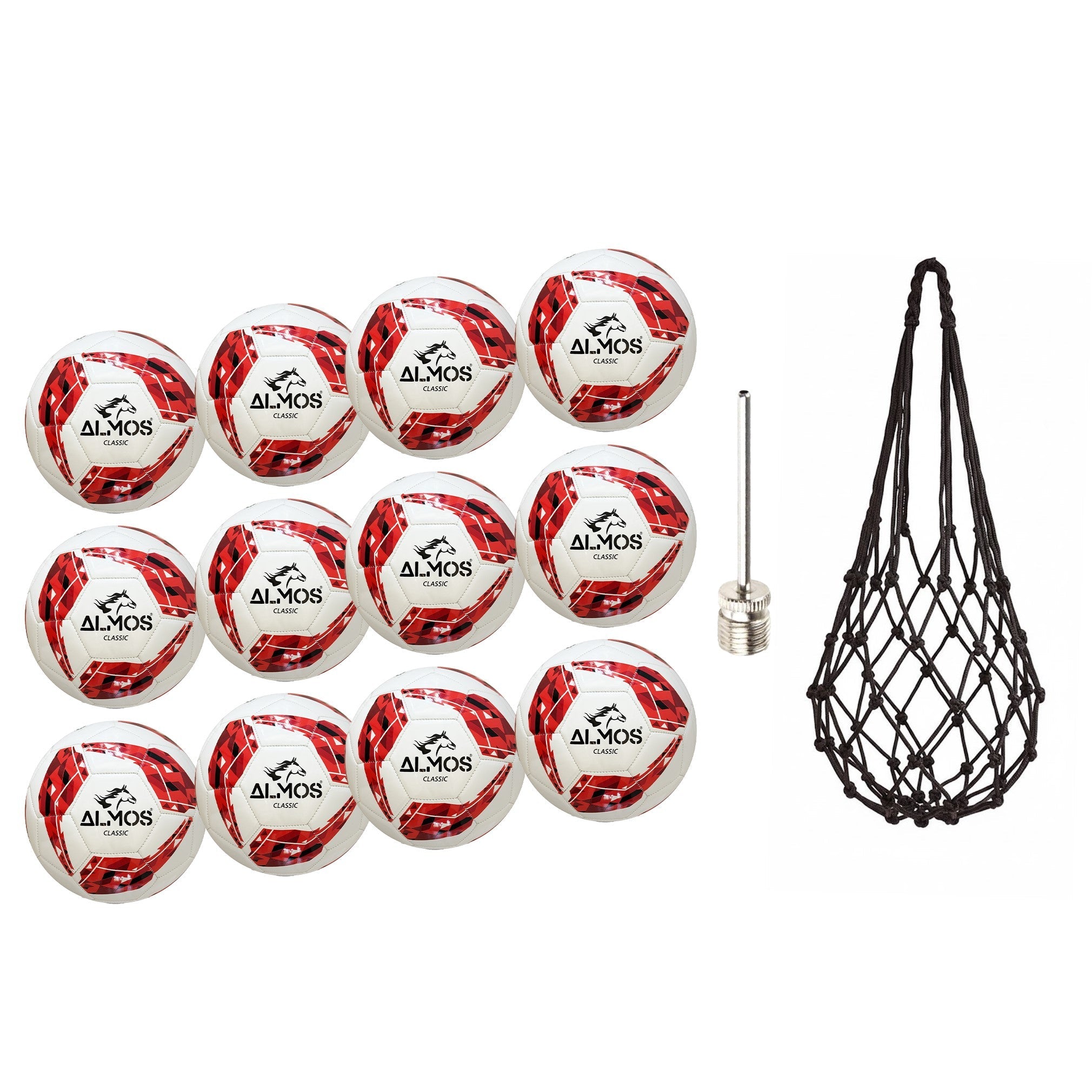 Almos Classic 32 Panel Academy Training Soccer Ball - Size 4, Pack of 12 