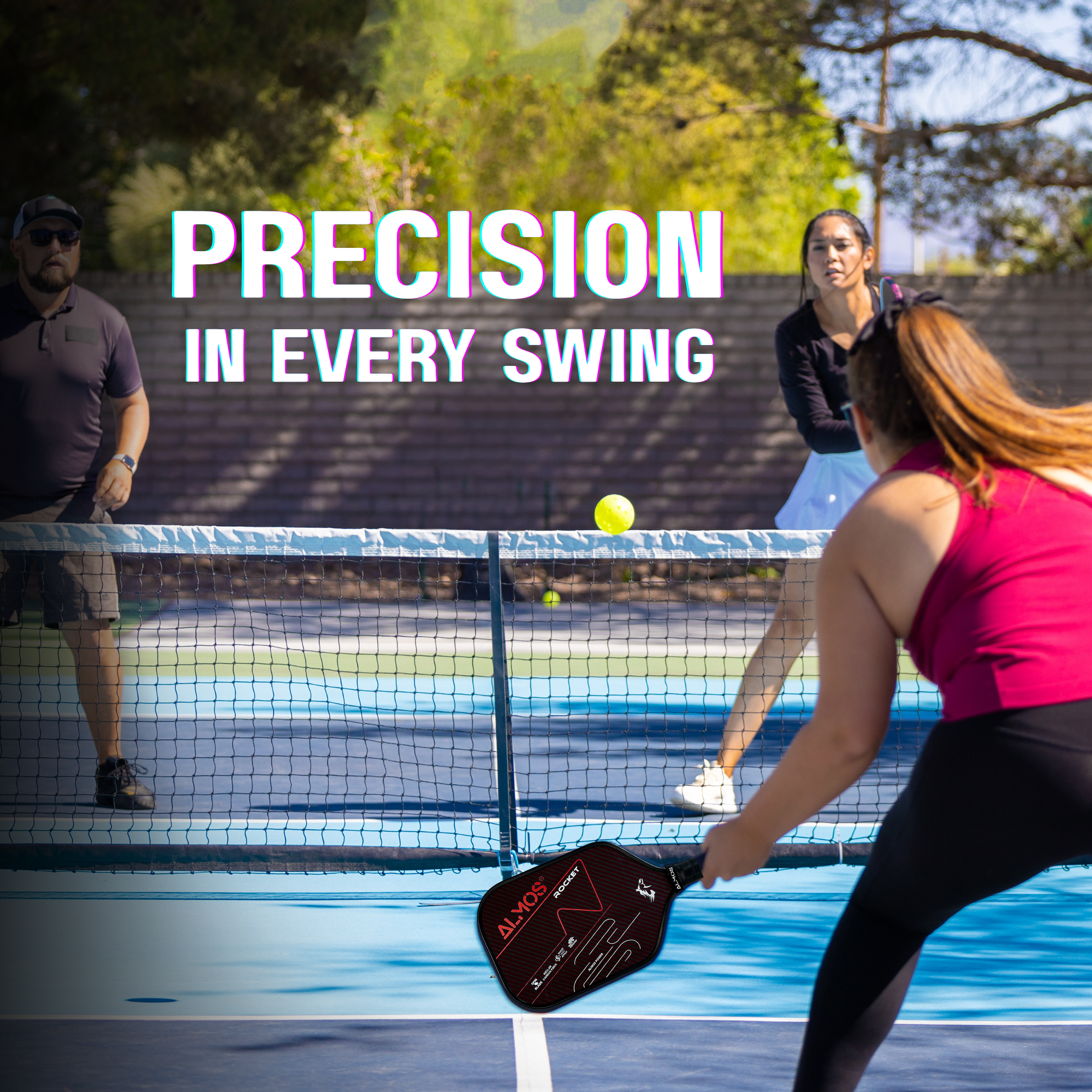 Almos Sports Rocket Pickleball Paddle – Kevlar Carbon Fiber, Polypropylene Core, 14mm Control Paddle for Power, Spin & Precision 