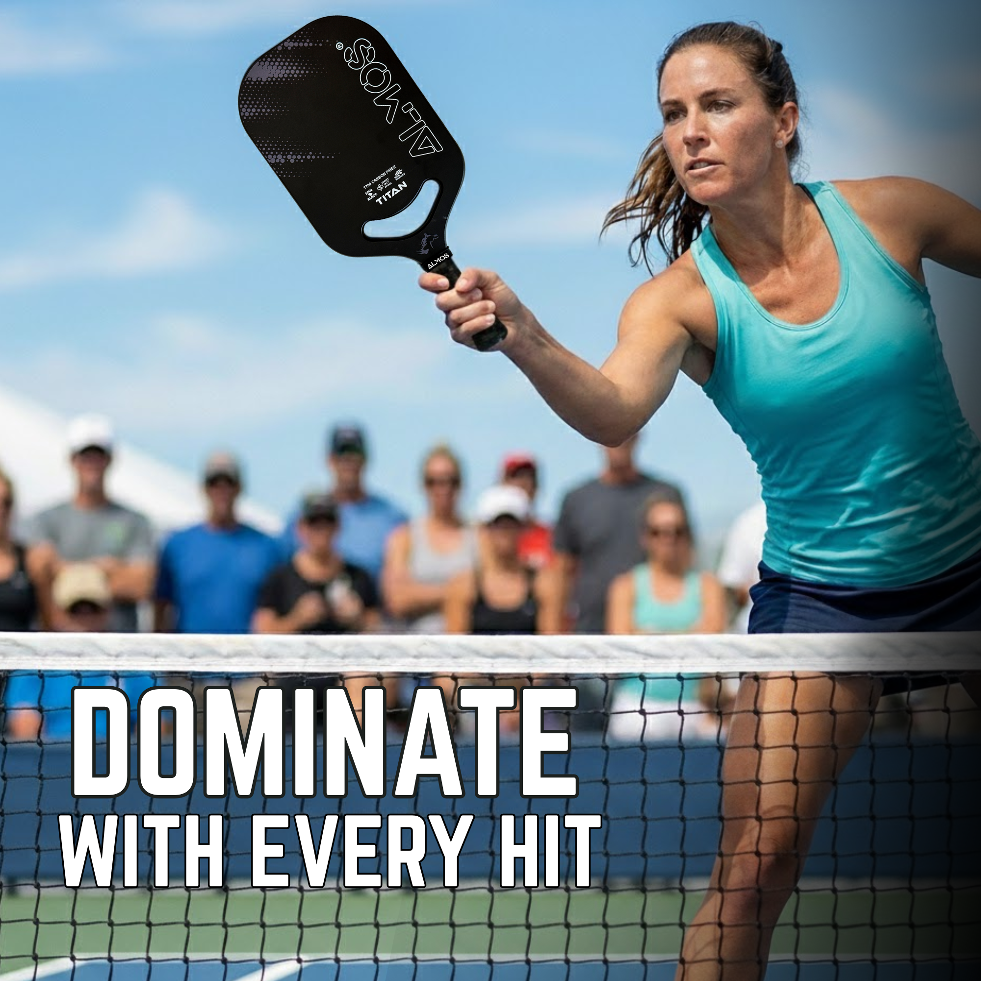 Almos Sports Titan Pickleball Paddle – T700 Carbon Fiber, Polypropylene Core, 14mm Control Paddle for Power & Spin 