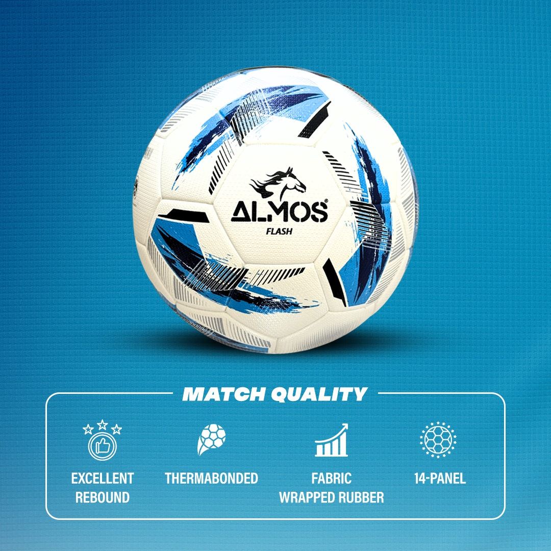 Almos Flash Match Soccer Ball - Size 4 & 5 