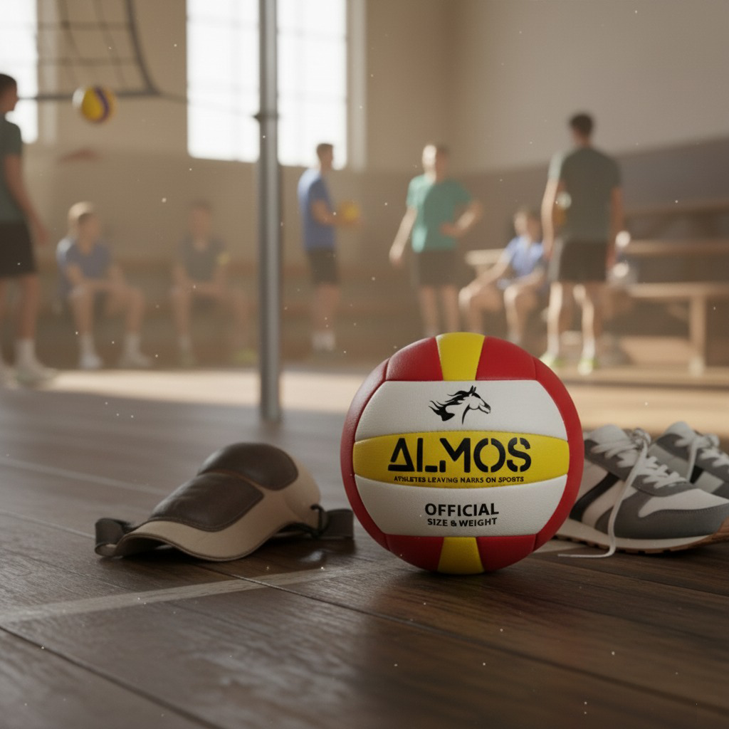 Almos Training Volleyball Red Yellow 