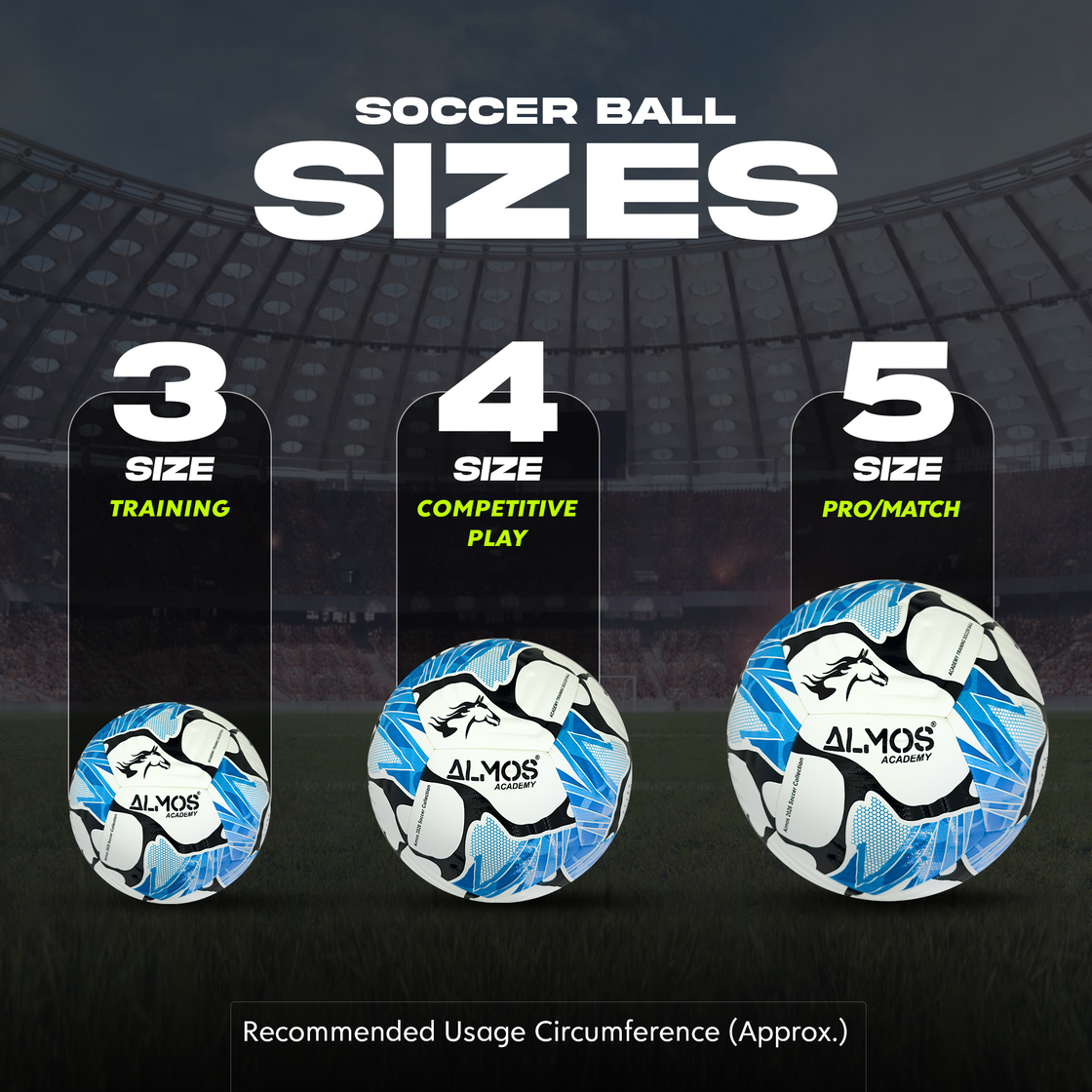 Almos Academy Classic Training Soccer Ball - Size 5 