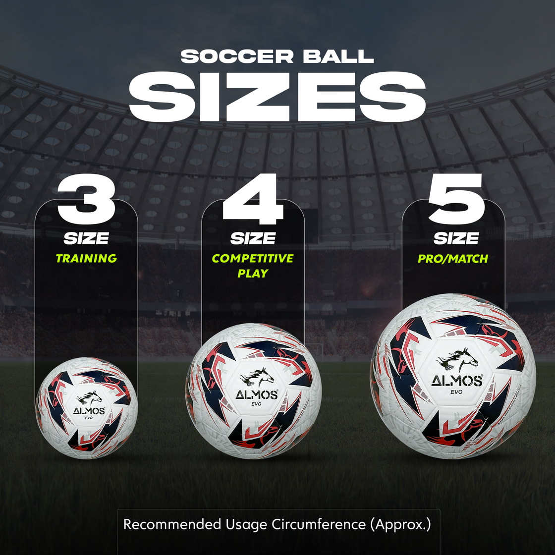 Almos Match Soccer Ball Size 5 – USA Edition 