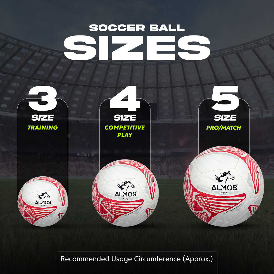 Almos Match Soccer Ball Size 5 | Canada Edition 